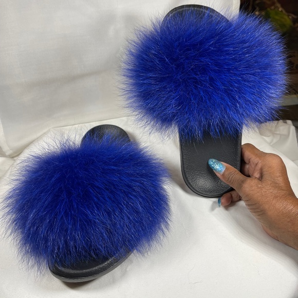 Shoes - Real Fur Slippers